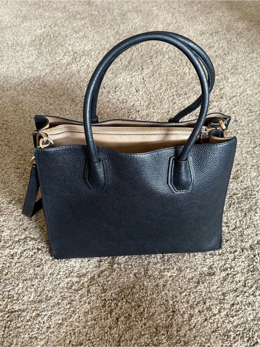 Michael Kors Mercer Large Black Pebbles Leather Tote bag